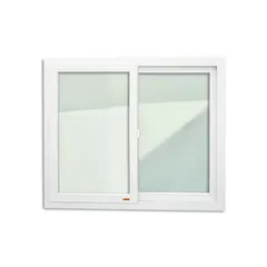 Janela de Correr PVC Branco 2 Folhas Móveis 120x200x6cm Itec