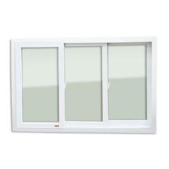 Janela de Correr PVC Branco 3 Folhas Móveis 120x150x11cm Itec