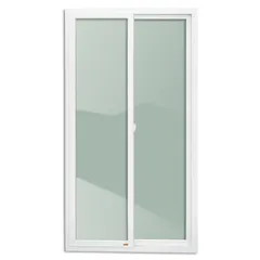 Porta de Correr PVC Branco 2 Folhas Móveis 210x150x6cm Itec