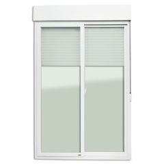 Porta Integrada Veneziana PVC Branco 2 Folhas Móveis 230x150x13cm Itec