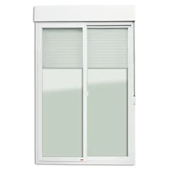 Porta Integrada Veneziana PVC Branco 2 Folhas Móveis 230x200x13cm Itec