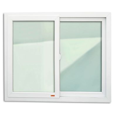 Janela de Correr PVC Branco 2 Folhas Mveis 109x129x10cm Itec