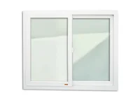 Janela de Correr PVC Branco 2 Folhas Móveis 129x129x10cm Itec
