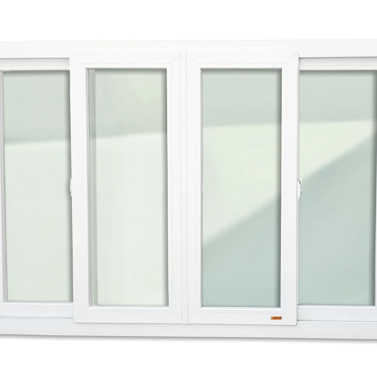 Janela de Correr PVC Branco 4 Folhas Central 100x240x6cm Itec, marca Brimak - Foto Principal