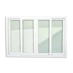 Janela de Correr PVC Branco 4 Folhas Central 100x240x6cm Itec