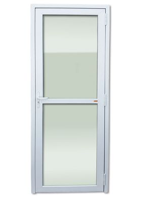 Porta com 2 Vidros PVC Branco Esquerda 216x70x6cm Itec
