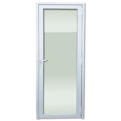 Porta de Vidro PVC Branco Esquerda 216x70x6cm Itec