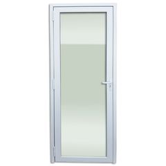 Porta de Vidro PVC Branco Direita 216x80x6cm Itec