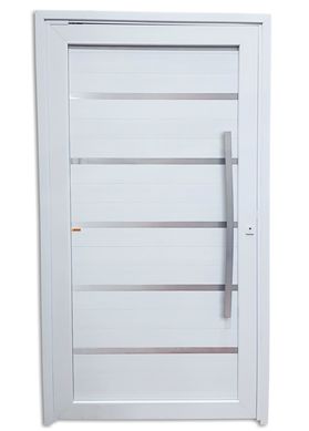 Porta Pivotante e Friso PVC Branco Direita 216x100x6cm Premium