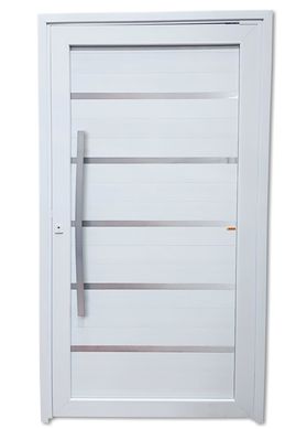 Porta Pivotante e Friso PVC Branco Esquerda 216x100x6cm Premium
