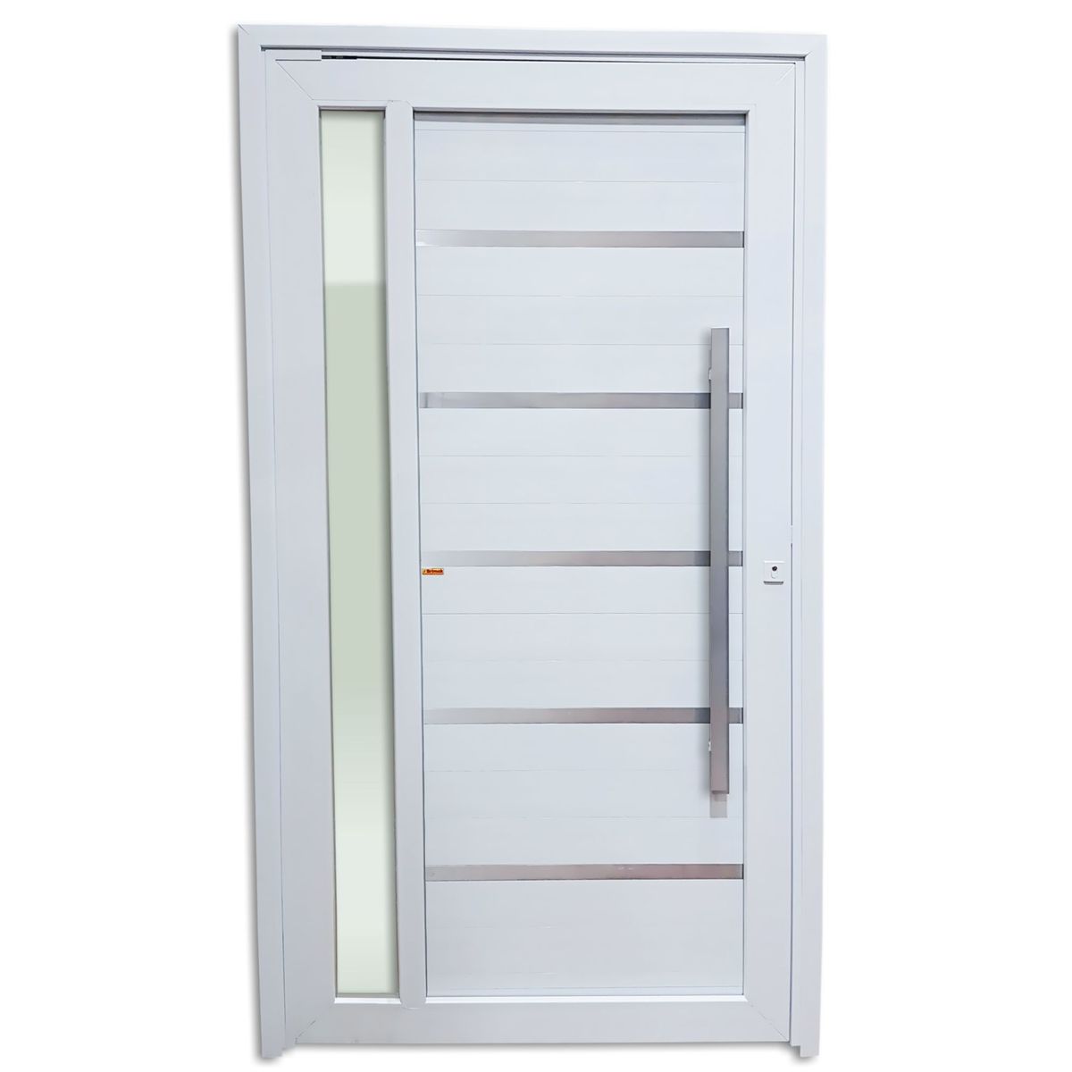 Porta Pivotante e Friso e Visor PVC Branco Direita 216x100x6cm Miraggio, marca Brimak - Foto Principal