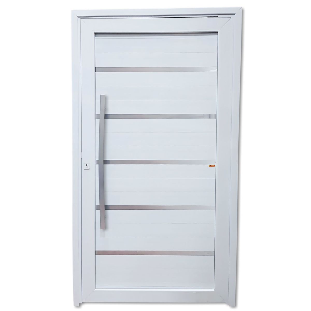 Porta Pivotante e Friso PVC Branco Esquerda 216x120x6cm Premium, marca Brimak - Foto Principal