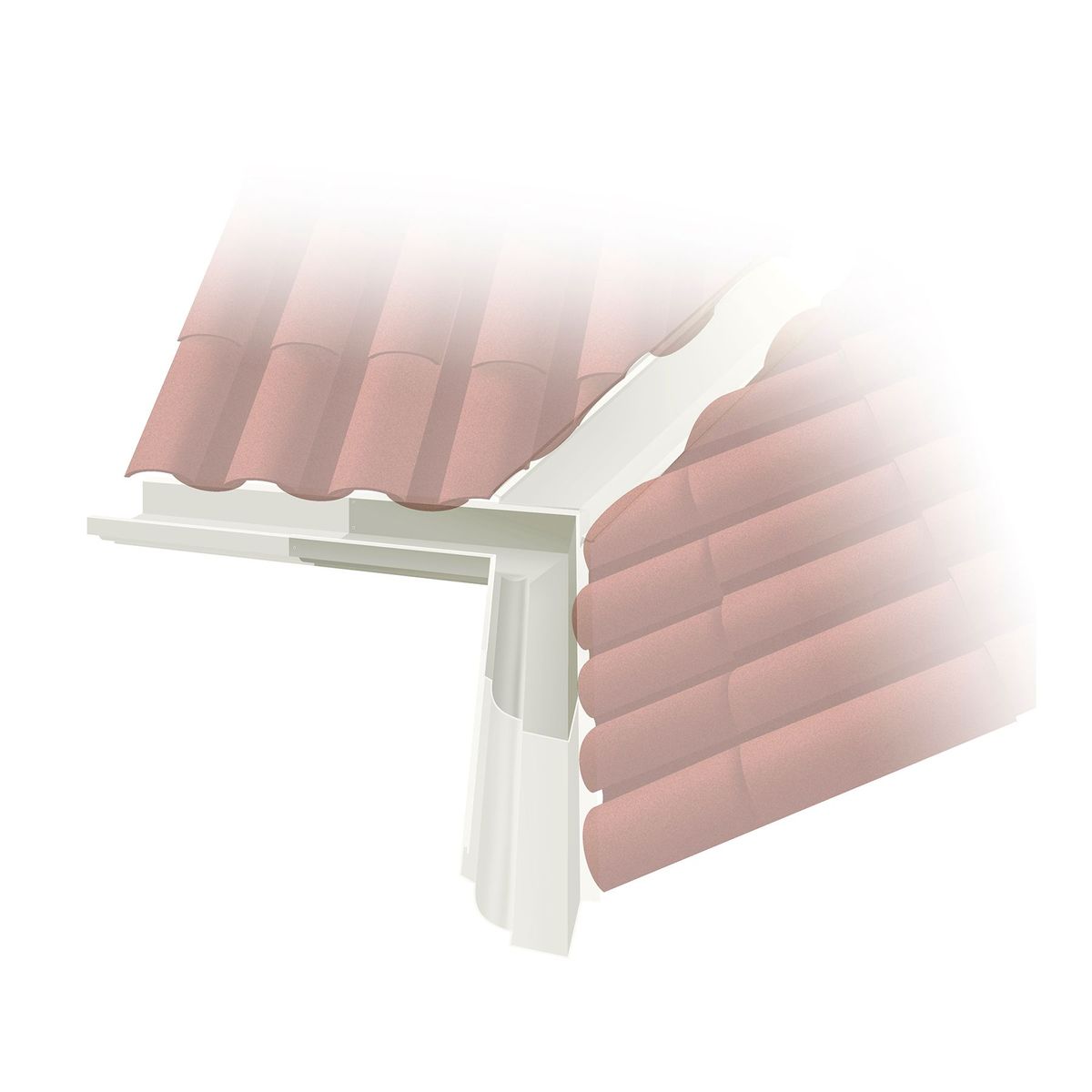 Esquadro Interno Moldura Corte 28 Galvalume Branco, marca Calhaforte - Foto 2
