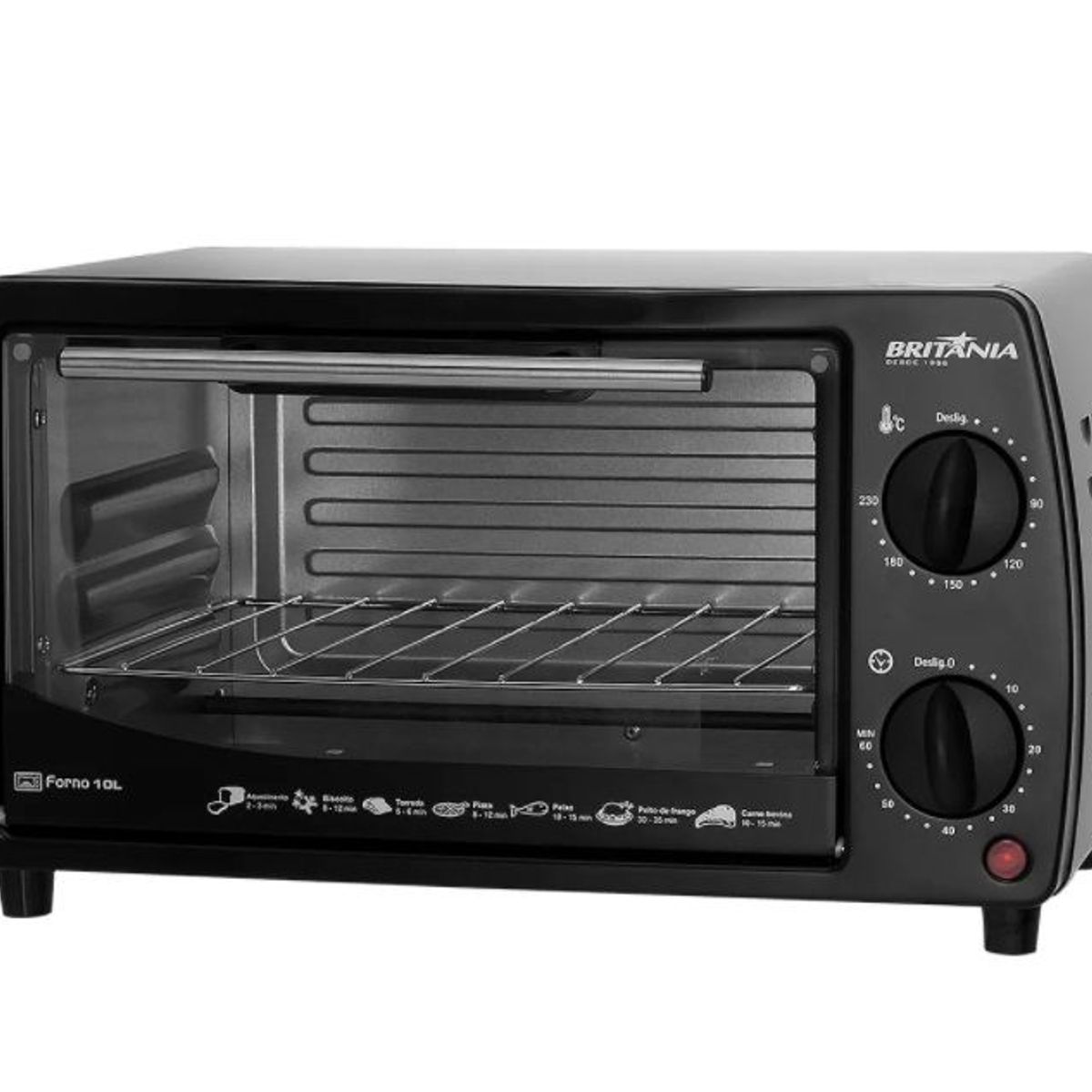 Forno Elétrico 2 Resistências 10L 220V Preto, marca Britânia - Foto Principal