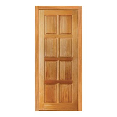 Porta Montada de Giro Madeira Macica Tauari Natural Esquerda 213x87,5x14cm PV08