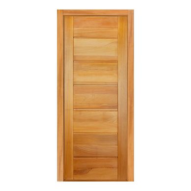 Porta Montada de Giro Madeira Macica Tauari Natural Direita 213x87,5x14cm BBB