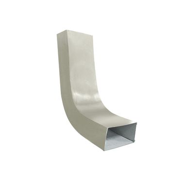 Curva Retangular Corte 28 Galvalume Branco 2 Metros Calhaforte