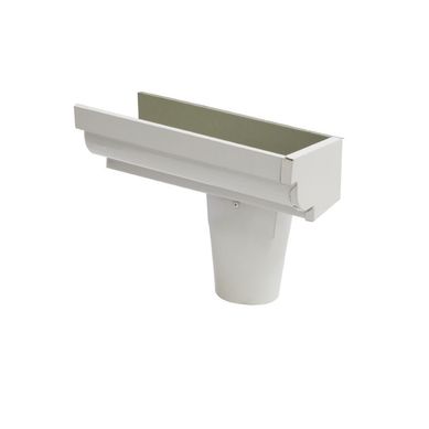 Terminal Direito com Bocal Moldura Corte 28 Galvalume Branco