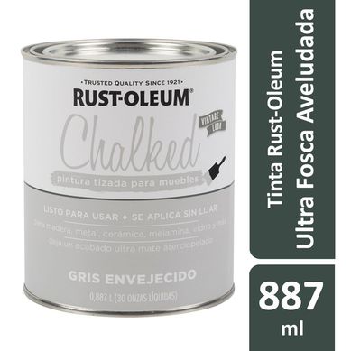Tinta Chalked Base gua 0,887L Efeito Giz/Aveludado Ultra Fosco Cinza Envelhecido Rust-Oleum