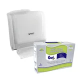 Kit Toalheiro para Toalhas Interfolha Branco + Papel Toalha Interfolha Guri Plus 1000 Folhas Branco