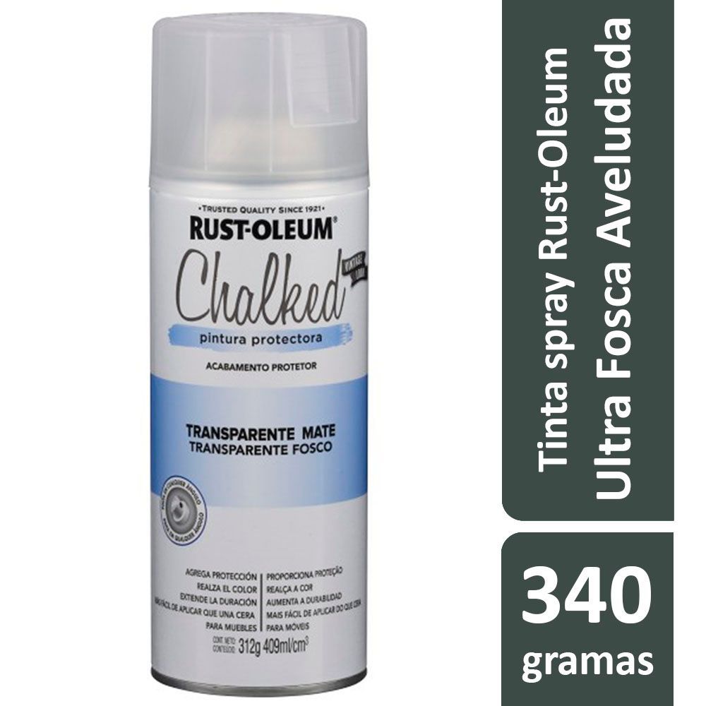 Tinta Spray Chalked 340G Efeito Giz/Aveludado Ultra Fosco