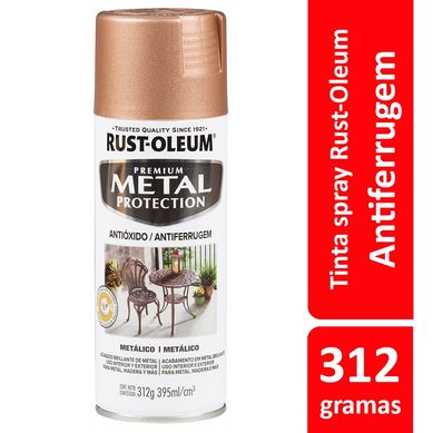 Tinta Spray Metal Protection 312G Antiferrugem Acabamento Metlico Ouro Rosa Rust-Oleum