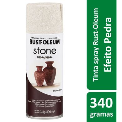 Tinta Spray Especialidades Stone 340G Acabamento Efeito Pedra Decorativa Creme Rust-Oleum