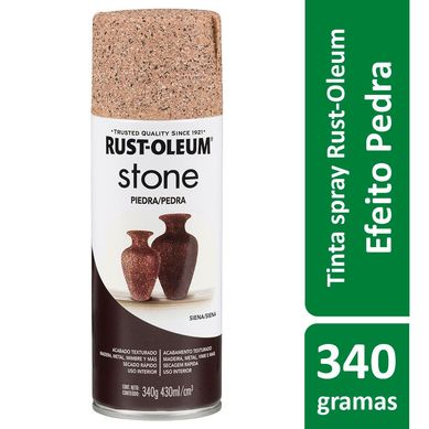 Tinta Spray Especialidades Stone 340G Acabamento Efeito Pedra Decorativa Bege Sienna Rust-Oleum