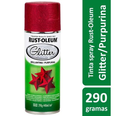Tinta Spray Especialidades Glitter 290G Purpurina Vermelho Rust-Oleum