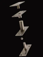 Pivo para Portas até 100Kg Escovado 9x2,5x7cm Prata