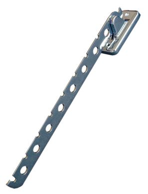 Suporte para Cabide Articulado 30,1x2,5x4,5cm Cromado Prata