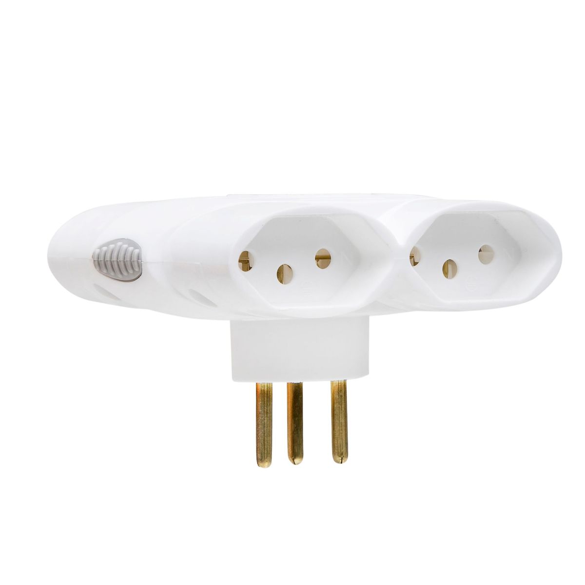 Benjamim 4 Saídas Branco 3 Polos 10A, marca Legrand - Foto 2