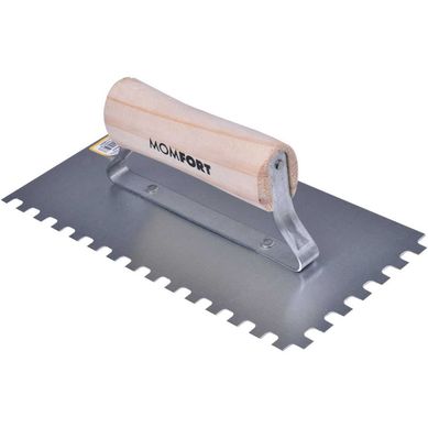 Desempenadeira de Ao Dentada 12x24cm Cabo Plstico Momfort