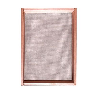 Peneira Reta Malha 8 com Aro de Madeira 40x60cm para Arroz/Areia Momfort