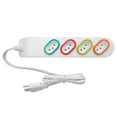 Extensão 3 Pinos 2P+T 10A 4 Tomadas Cabo Pp Com 3M