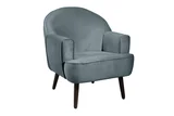 Poltrona Suede Eliana Monteiro 09 88x79x76cm Cinza