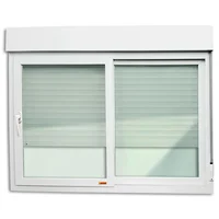 Janela Integrada com Cremona PVC Branco 2 Folhas Móveis 120x150x11,5cm Itec