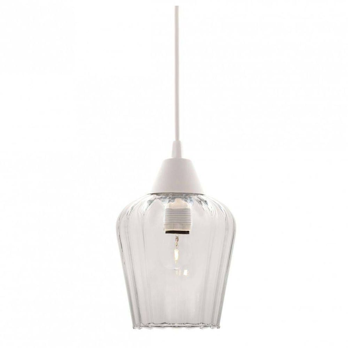 Luminária Pendente Layla Canelado 40W Bivolt Transparente, marca Taschibra - Foto Principal