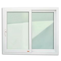 Janela de Correr Com Cremona PVC Branco 2 Folhas Móveis 120x200x6cm Itec