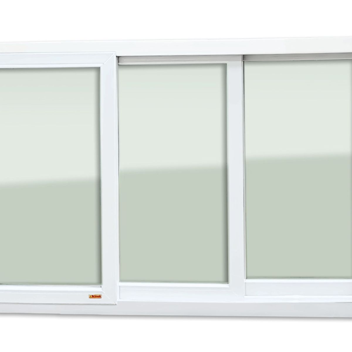 Janela de Correr Com Cremona PVC Branco 3 Folhas Móveis 120x240x11cm Itec, marca Brimak - Foto Principal