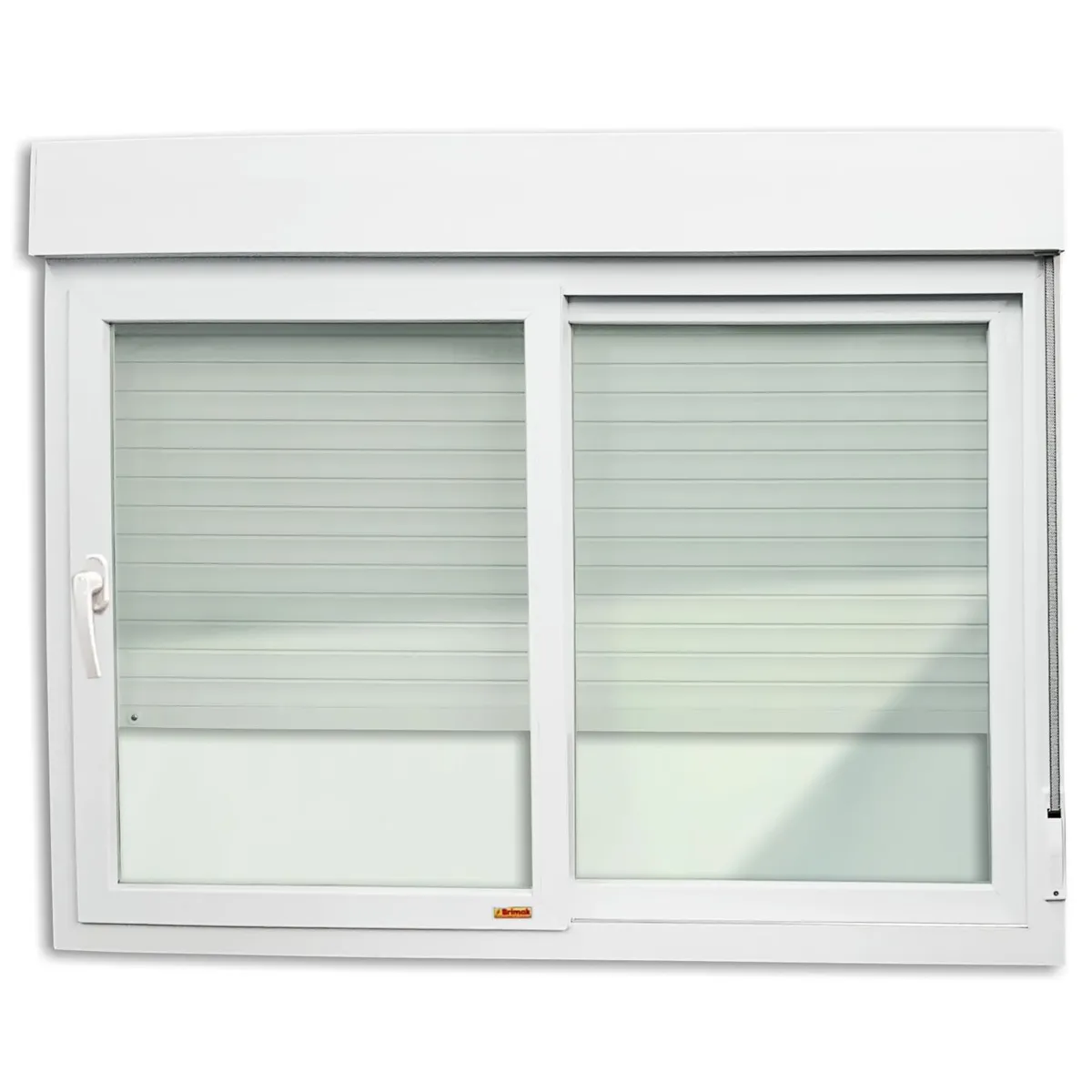 Janela Integrada com Cremona PVC Branco 2 Folhas Móveis 120x120x11,5cm Itec, marca Brimak - Foto Principal
