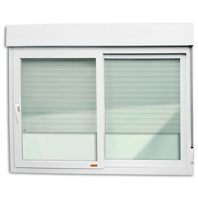 Janela Integrada com Cremona PVC Branco 2 Folhas Mveis 140x120x11,5cm Itec