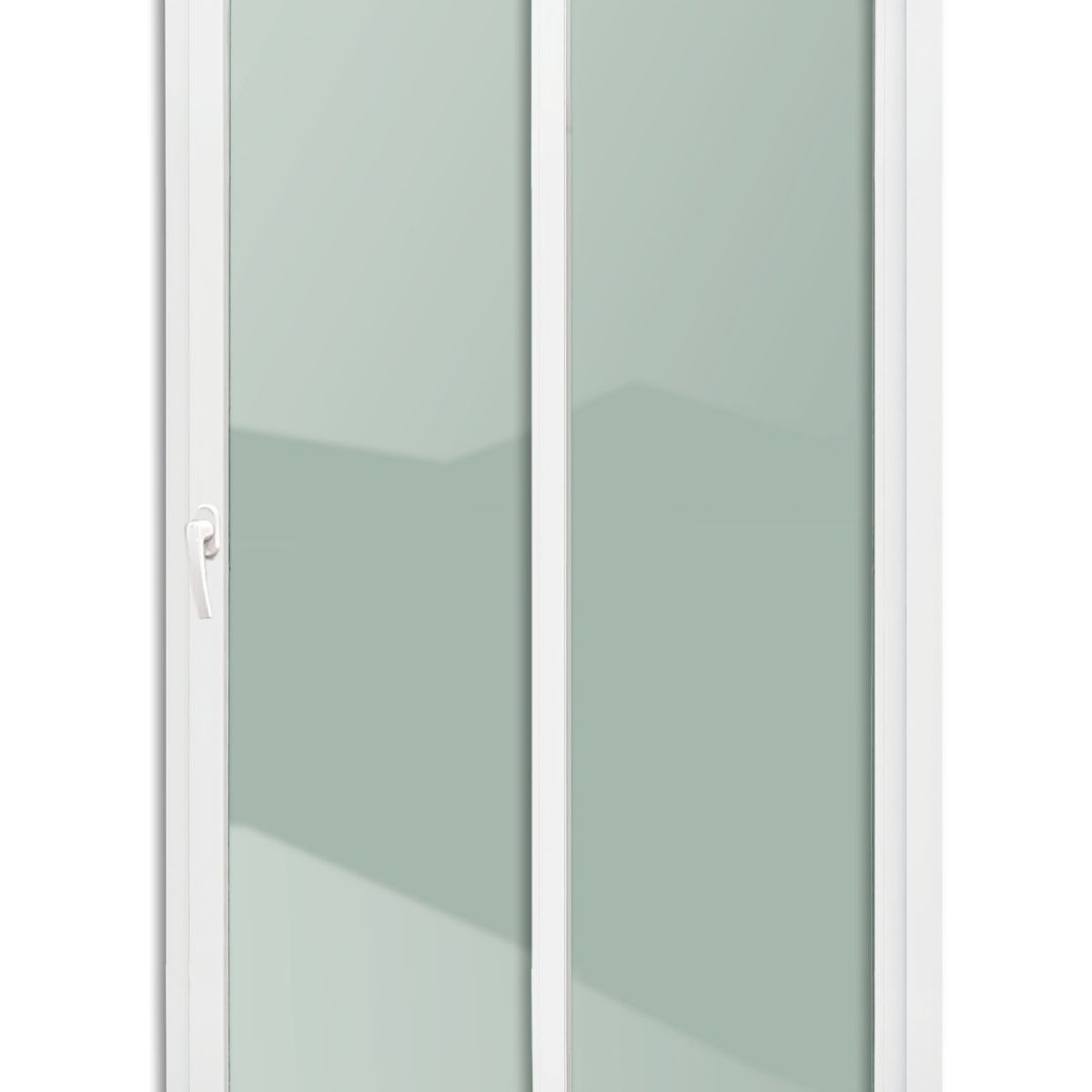 Porta de Correr com Cremona PVC Branco 2 Folhas Móveis 210x150x6cm Itec, marca Brimak - Foto Principal