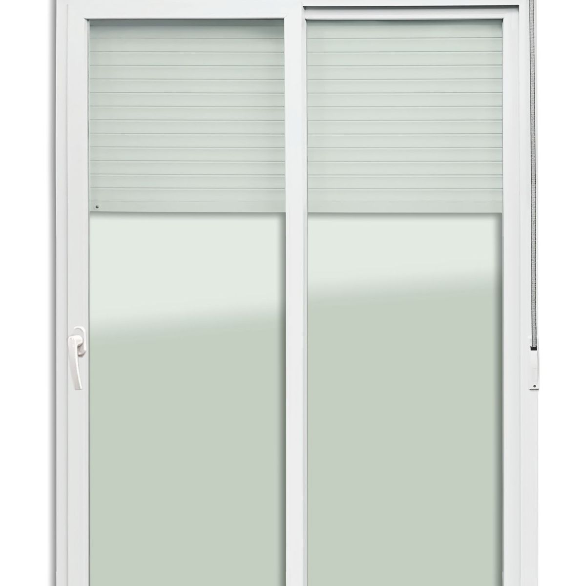 Porta Integrada Veneziana Com Cremona PVC Branco 2 Folhas Móveis 230x180x13cm Itec, marca Brimak - Foto Principal
