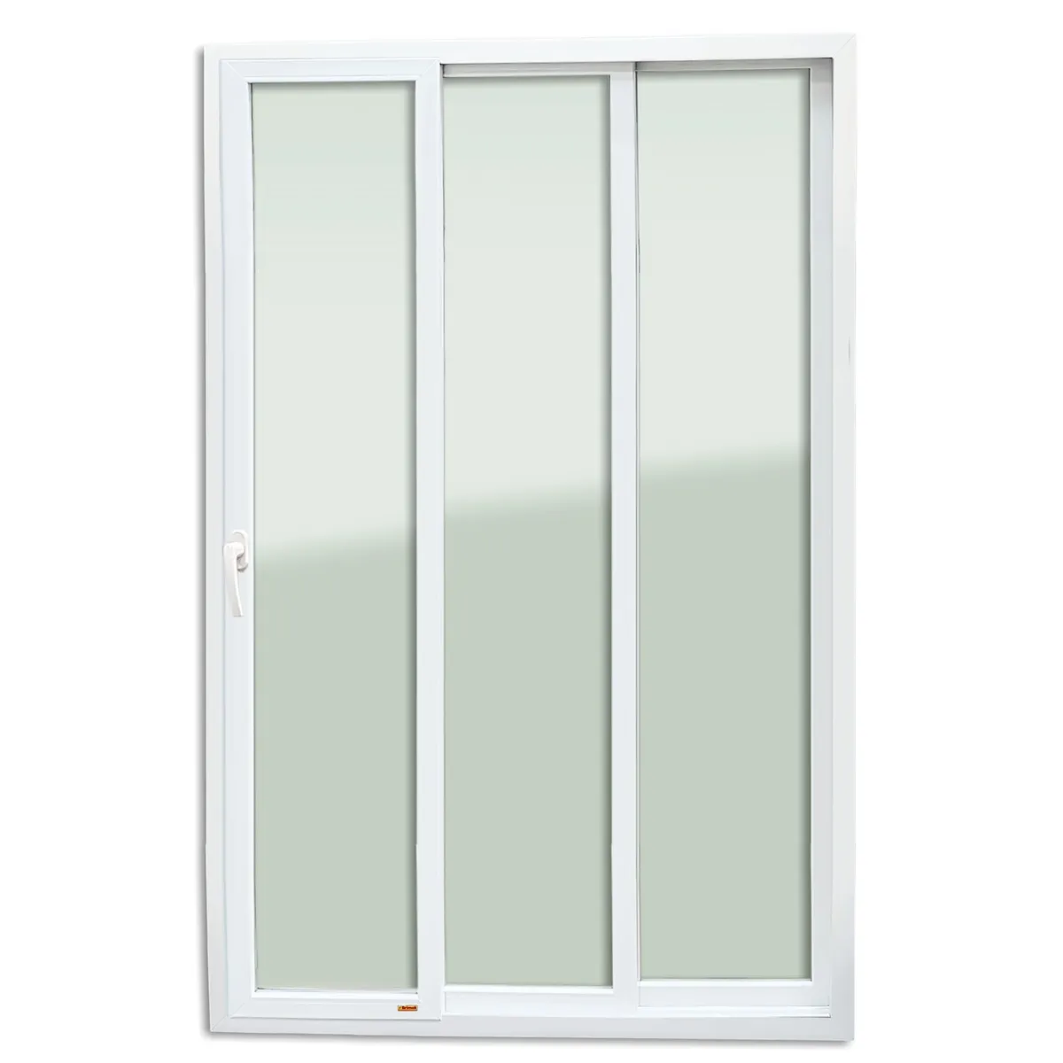 Porta de Correr com Cremona PVC Branco 3 Folhas Móveis 210x200x11cm Itec, marca Brimak - Foto Principal
