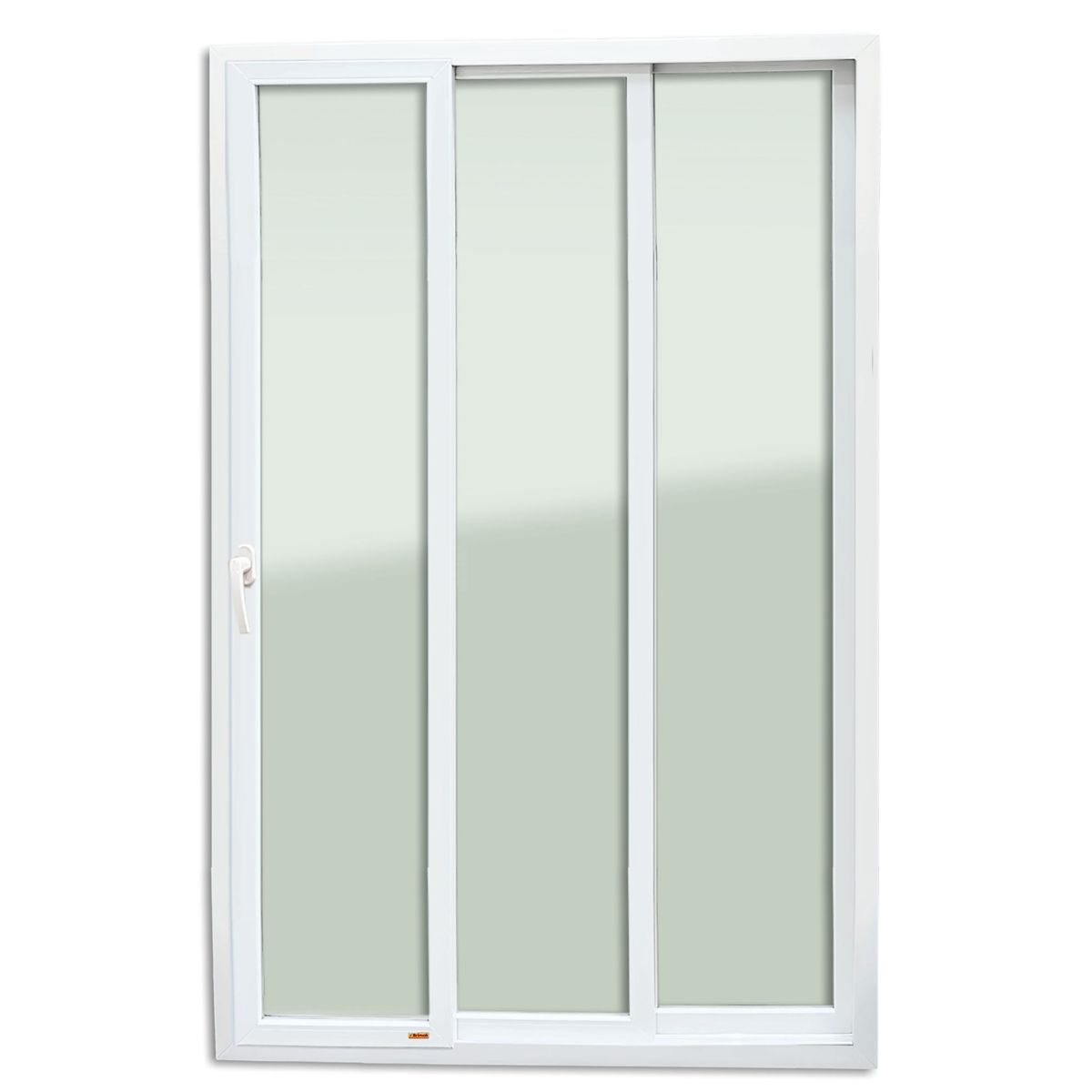 Porta de Correr com Cremona PVC Branco 3 Folhas Móveis 210x240x11cm Itec, marca Brimak - Foto Principal