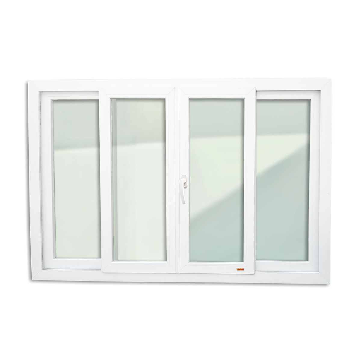 Janela de Correr Com Cremona PVC Branco 4 Folhas Central 100x200x6cm Itec, marca Brimak - Foto Principal