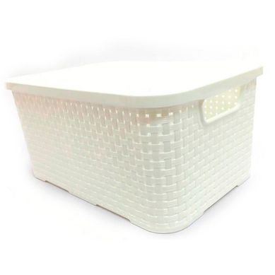 Caixa Organizadora com Tampa Rattam G 16L Branco