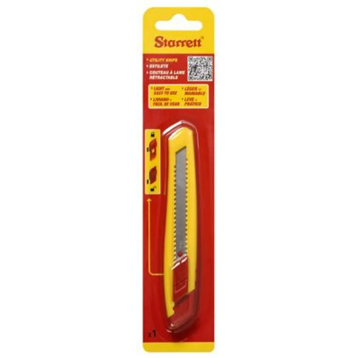 Estilete Starrett KUS055-S 9mm Com Trava Deslizar, marca Starrett - Foto Principal