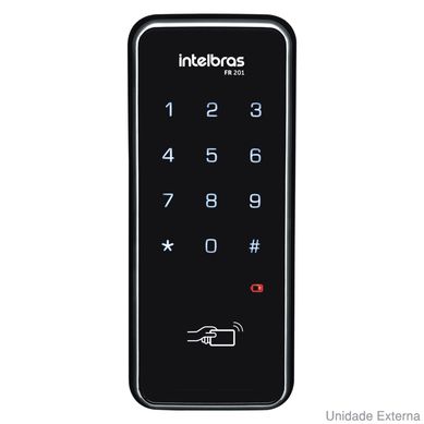 Fechadura Digital Sobrepor para Porta de Madeira FR 201 Preto